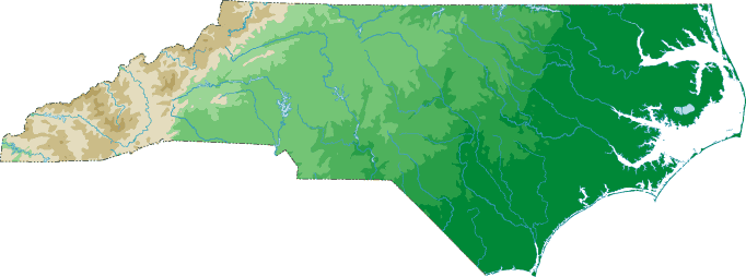 North Carolina topo map