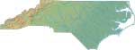 North Carolina relief map
